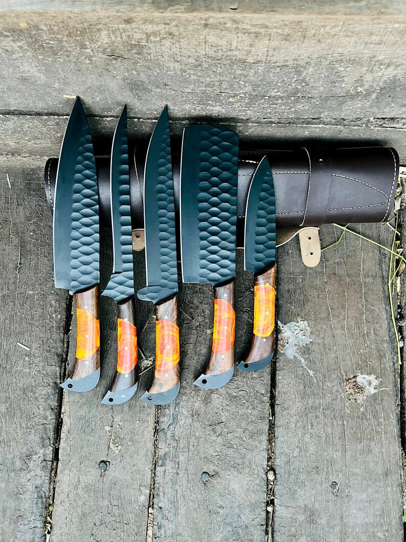 Here’s a fresh, seasonally tuned rewrite with trending keywords, perfect for SEO and gifting themes: Product Title: Damascus Steel Handmade Chef Knife Set with Sharpener – Perfect Gift for Wife, Husband, or Valentine’s Day