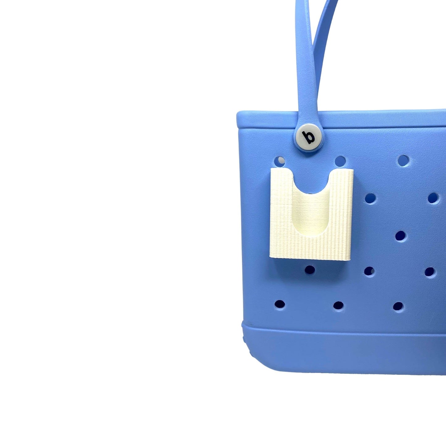 BOGLETS PREMIUM - Phone Holder New 2023 Edition Accessory Charm - Decorative Organizer Accessories Compatible with Bogg Bags, Simply Southern and other Tote Bags. (White)