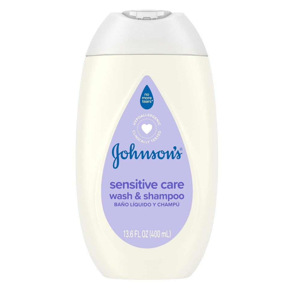 Johnson's Sensitive Care Lightly Scented Wash & Shampoo 13.6 Oz