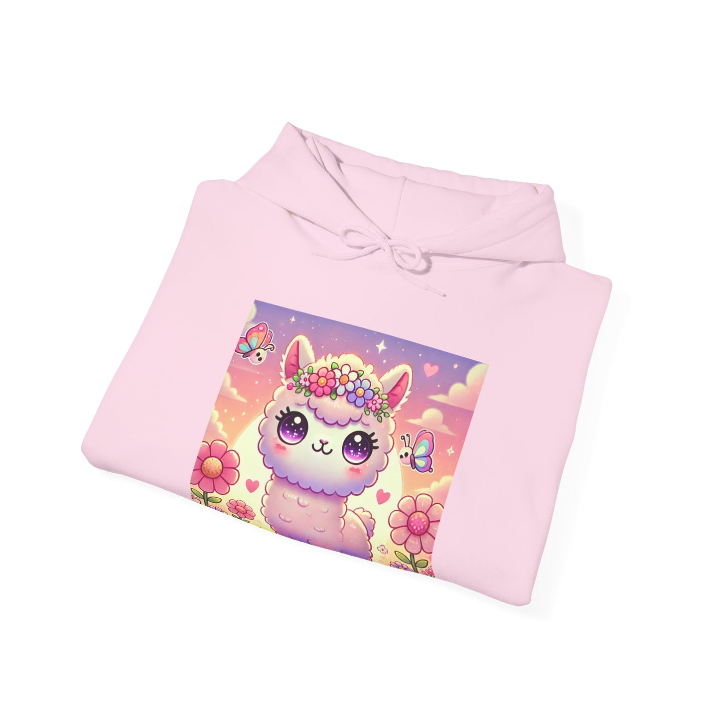 Pastel Floral Alpaca Garden Kawaii Hoodie