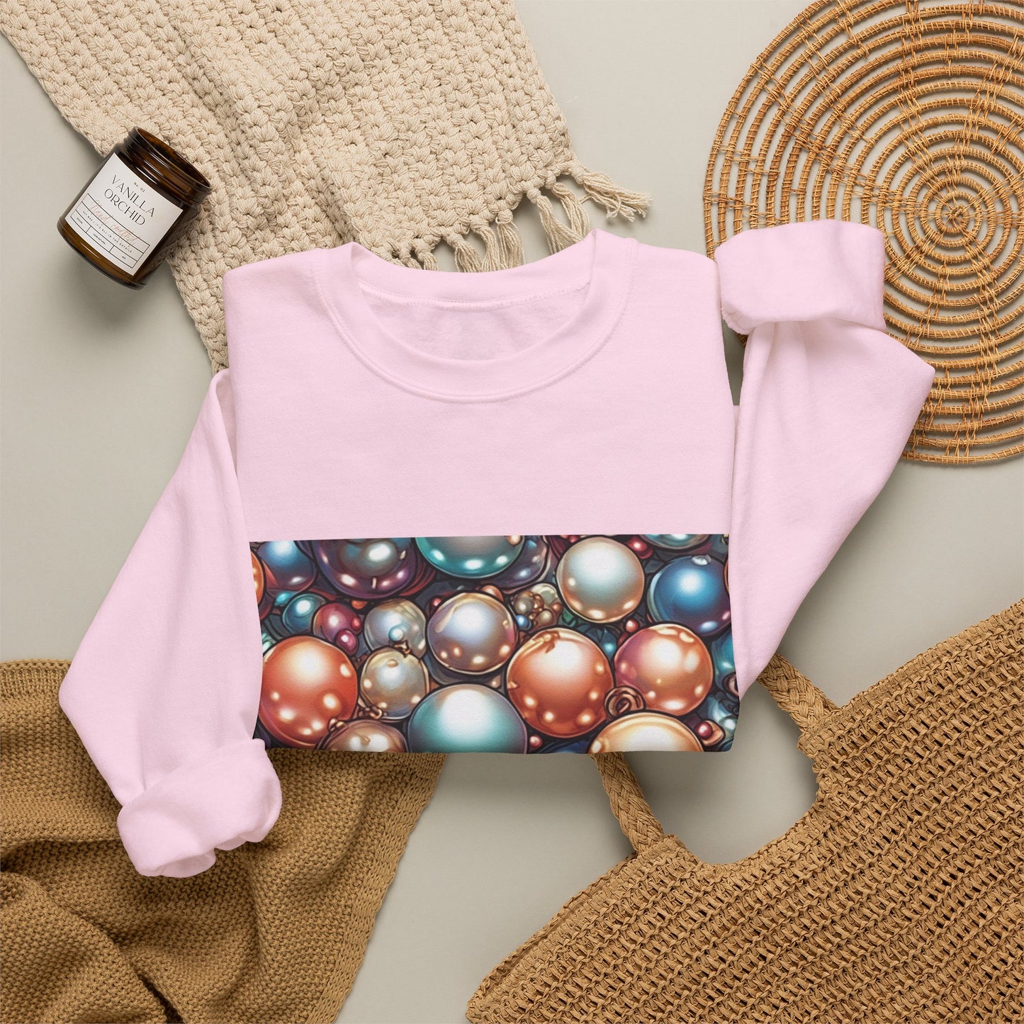 Glossy Orb Marble Abstract Gift Art Sweatshirt