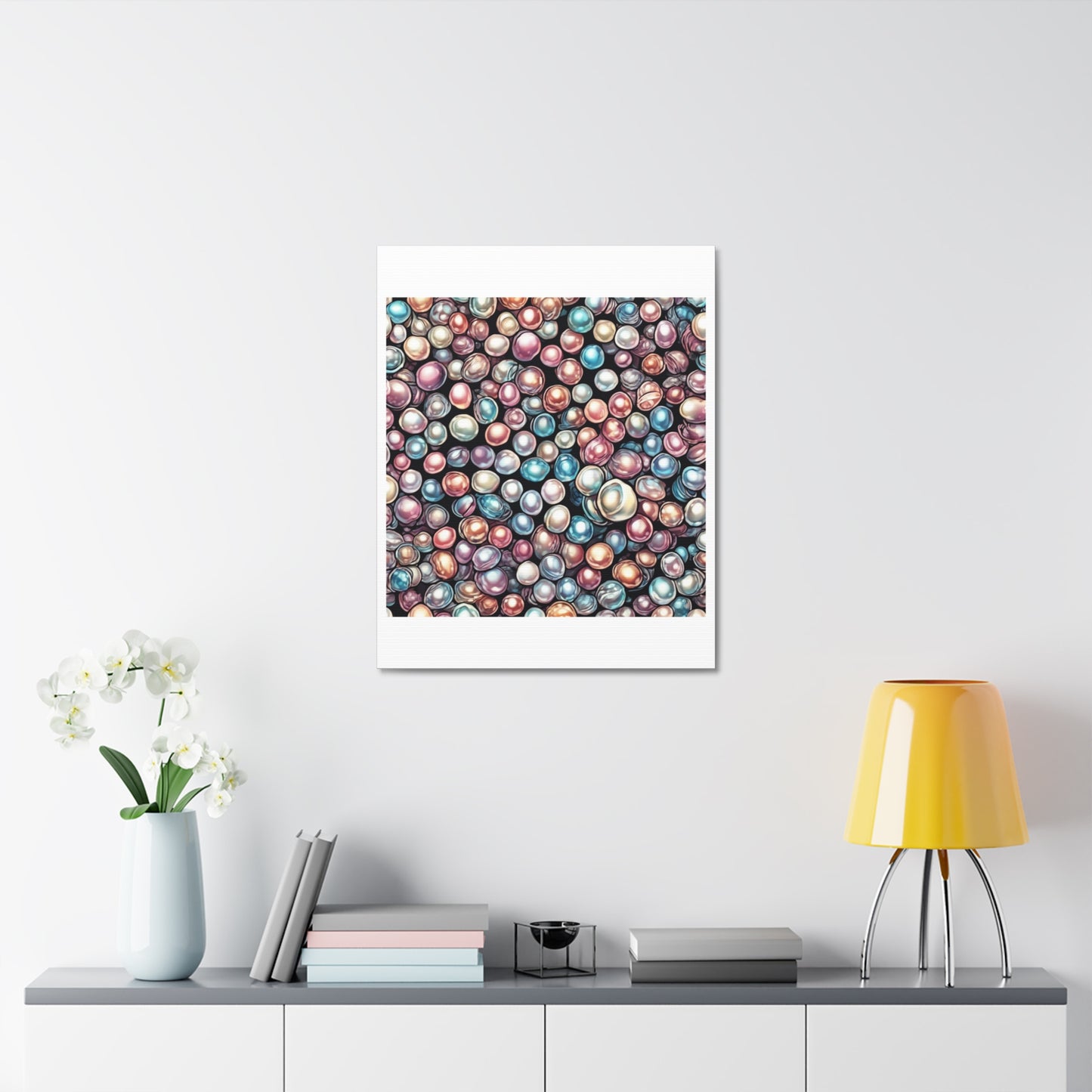 Pearl Bubble Pattern Abstract Gift Art Canvas