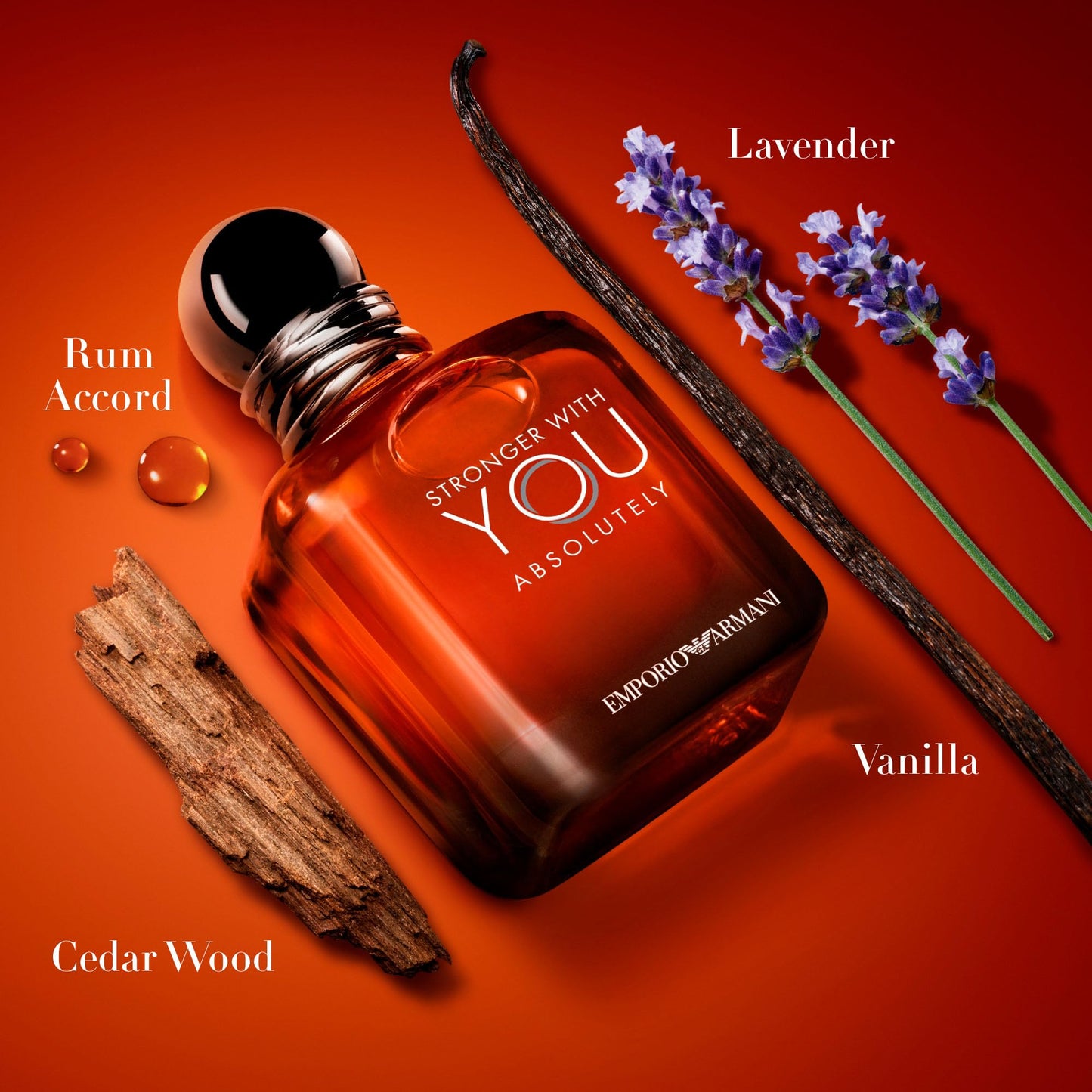 Armani Beauty - Stronger With You Absolutely - Parfum - Cologne for Men - Spicy Ambery Gourmand Men’s Fragrance – Rum Accord, Cedarwood, Lavendar & Vanilla Notes - 1.7 Fl Oz