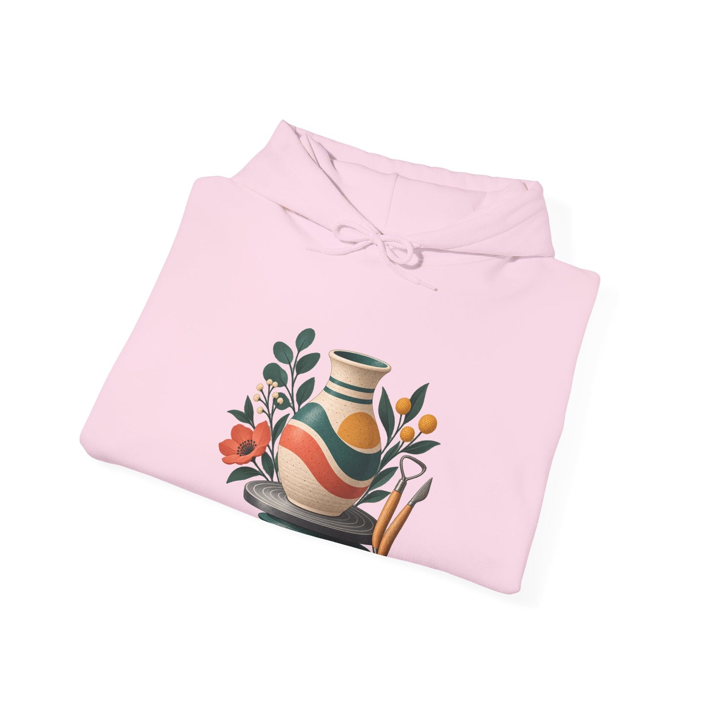 Midcentury Pottery Botanical Art Hoodie