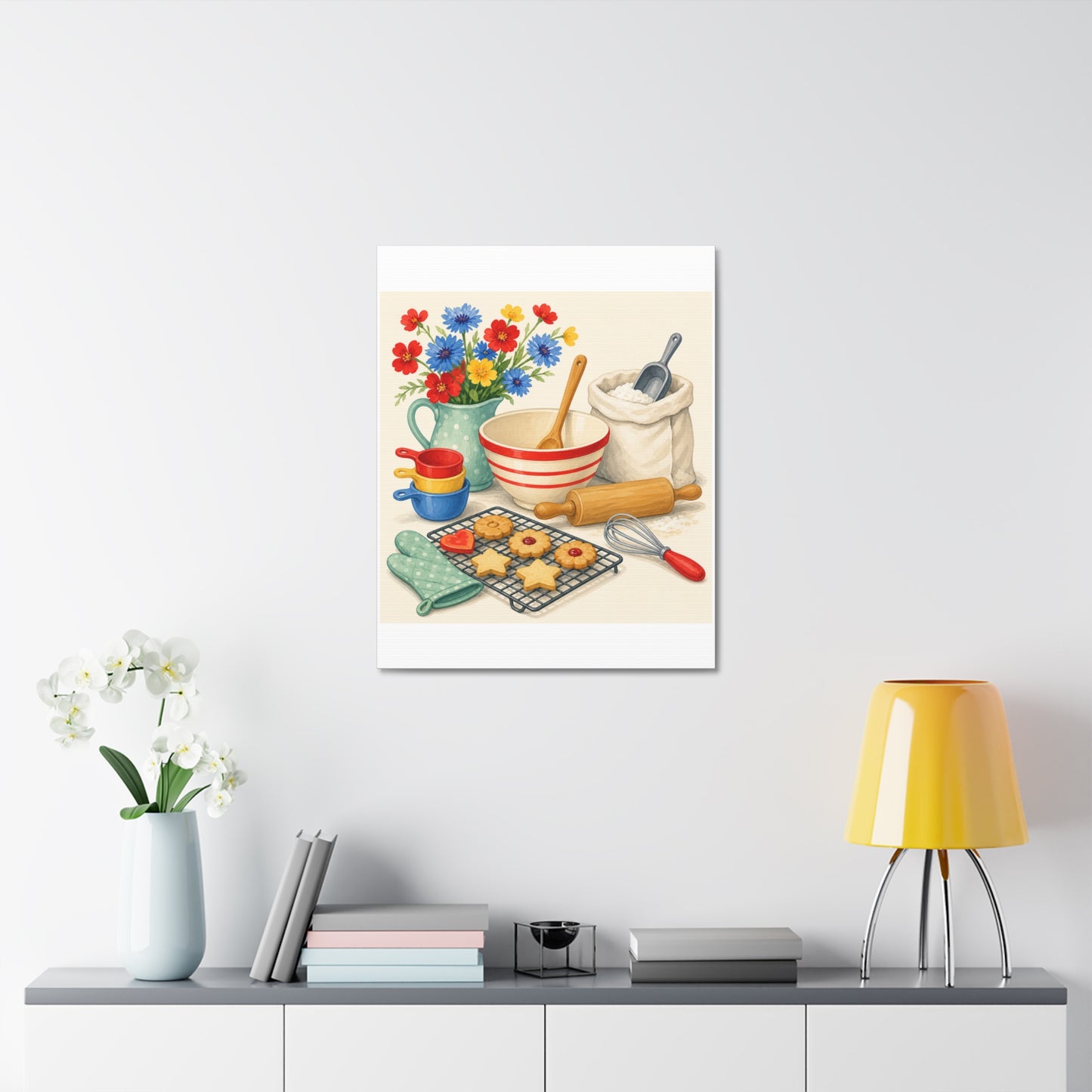 Cheerful Home Baking Hobby Canvas Art