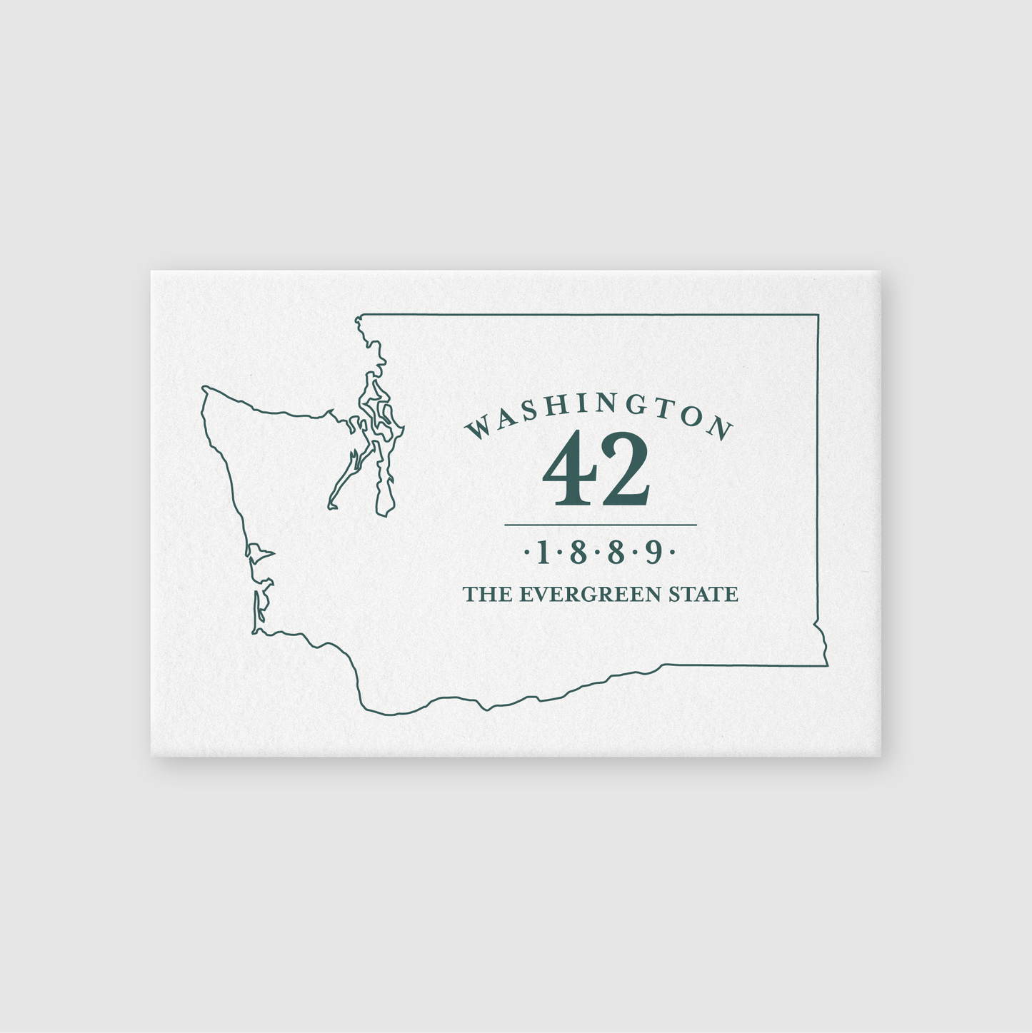 The Evergreen State Washington 42 Postcard
