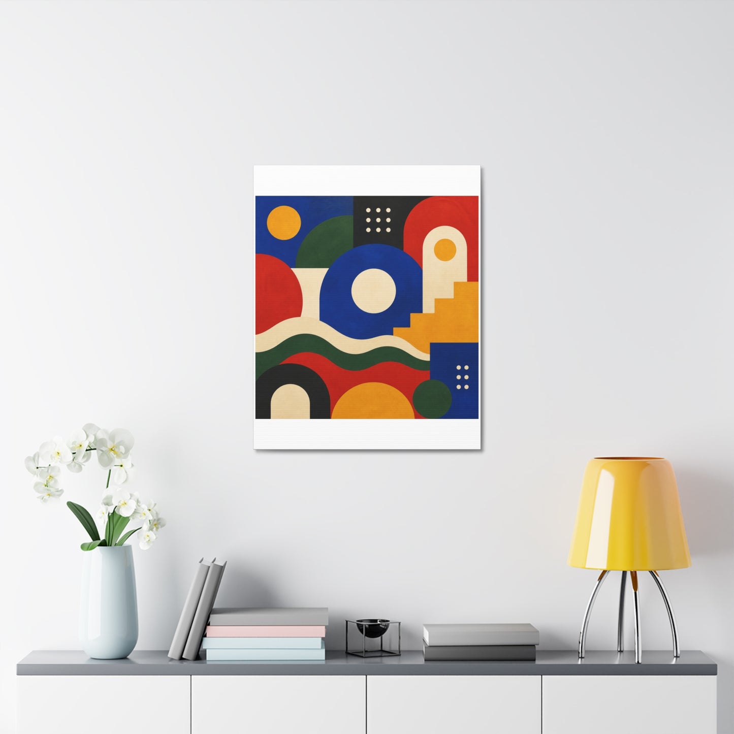 Bold Geometric Balance Abstract Art Canvas Art