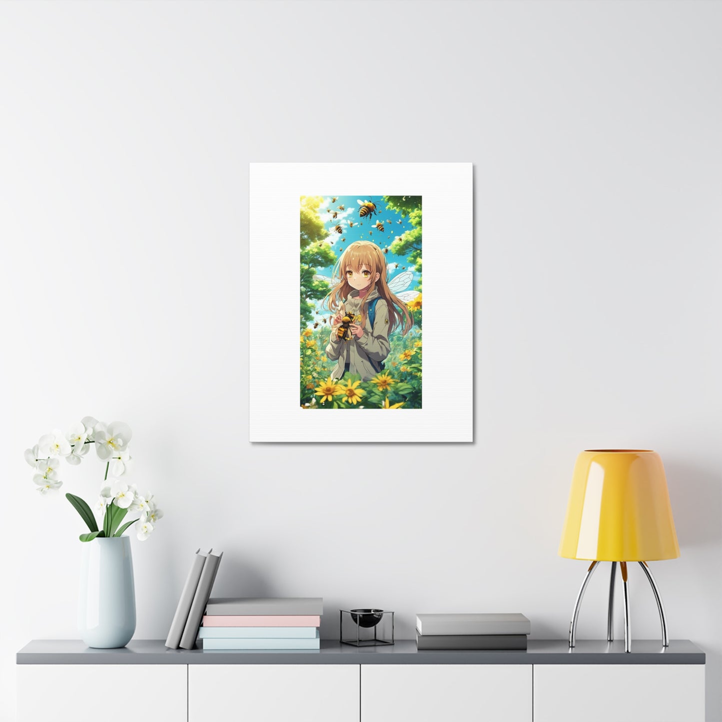 Bee Fairy Garden Anime Nature Art Canvas