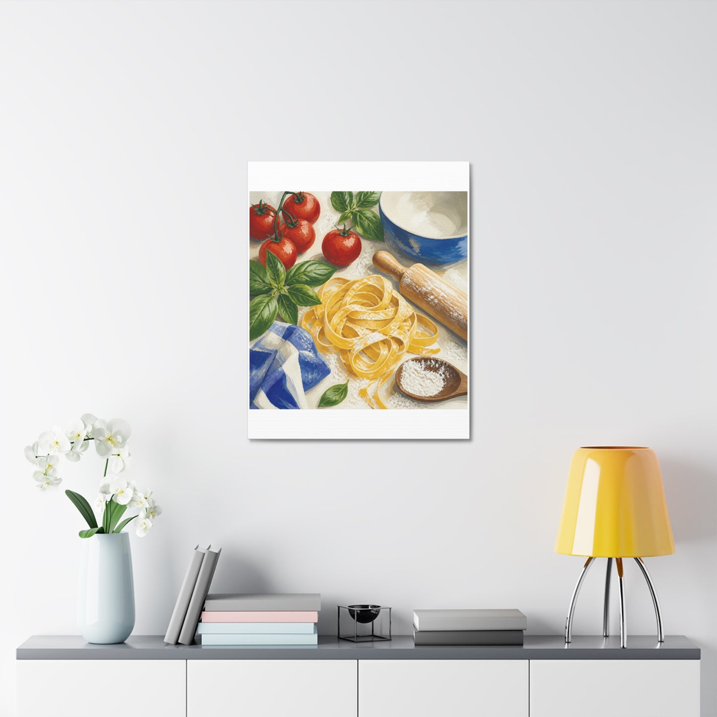 Fresh Pasta Making Kitchen Art Canvas Art