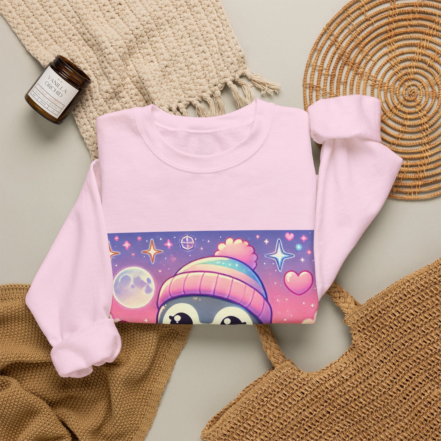 Cute Winter Penguin Ice Floe Kawaii Art Sweatshirt