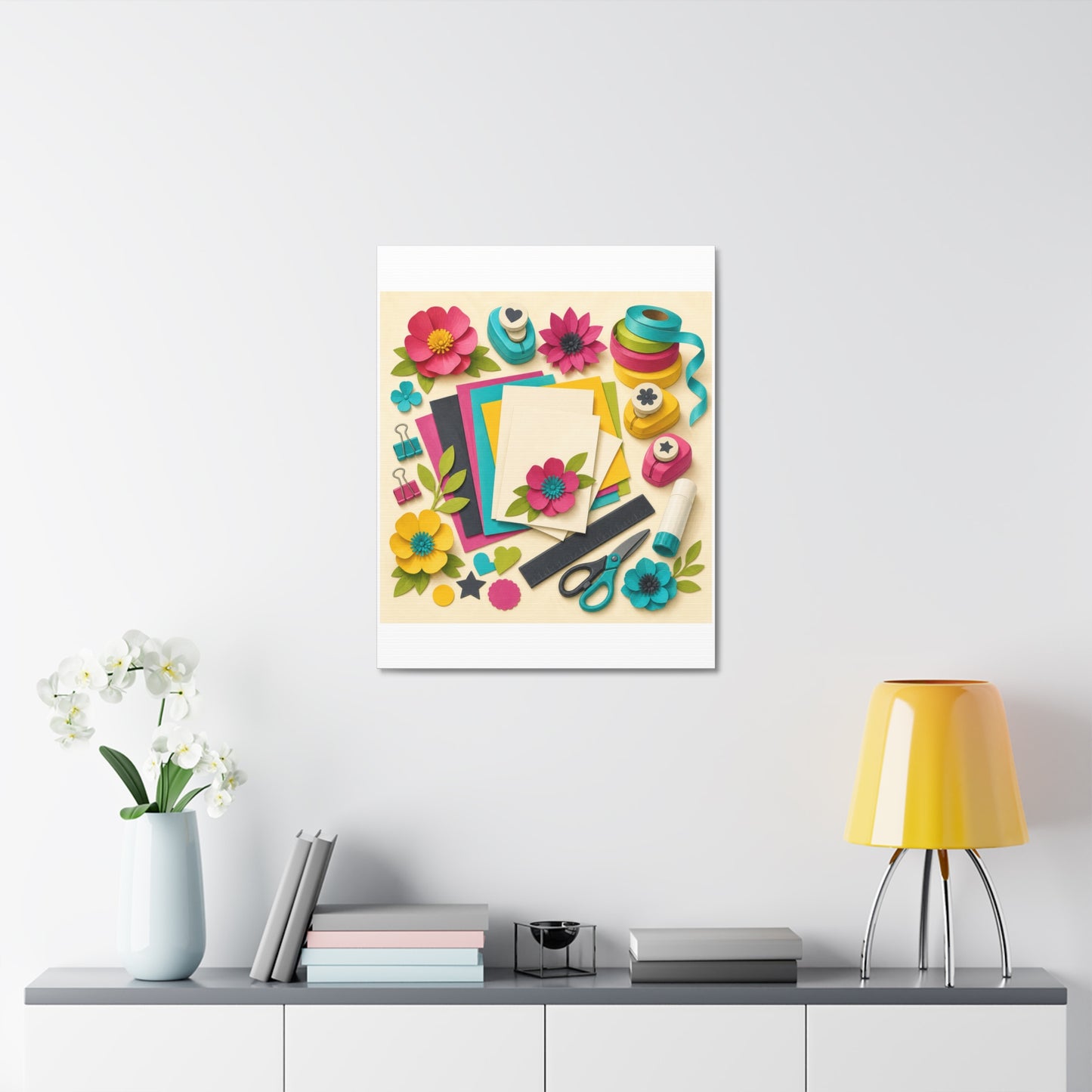 Bright Paper Crafting Hobby Canvas Art