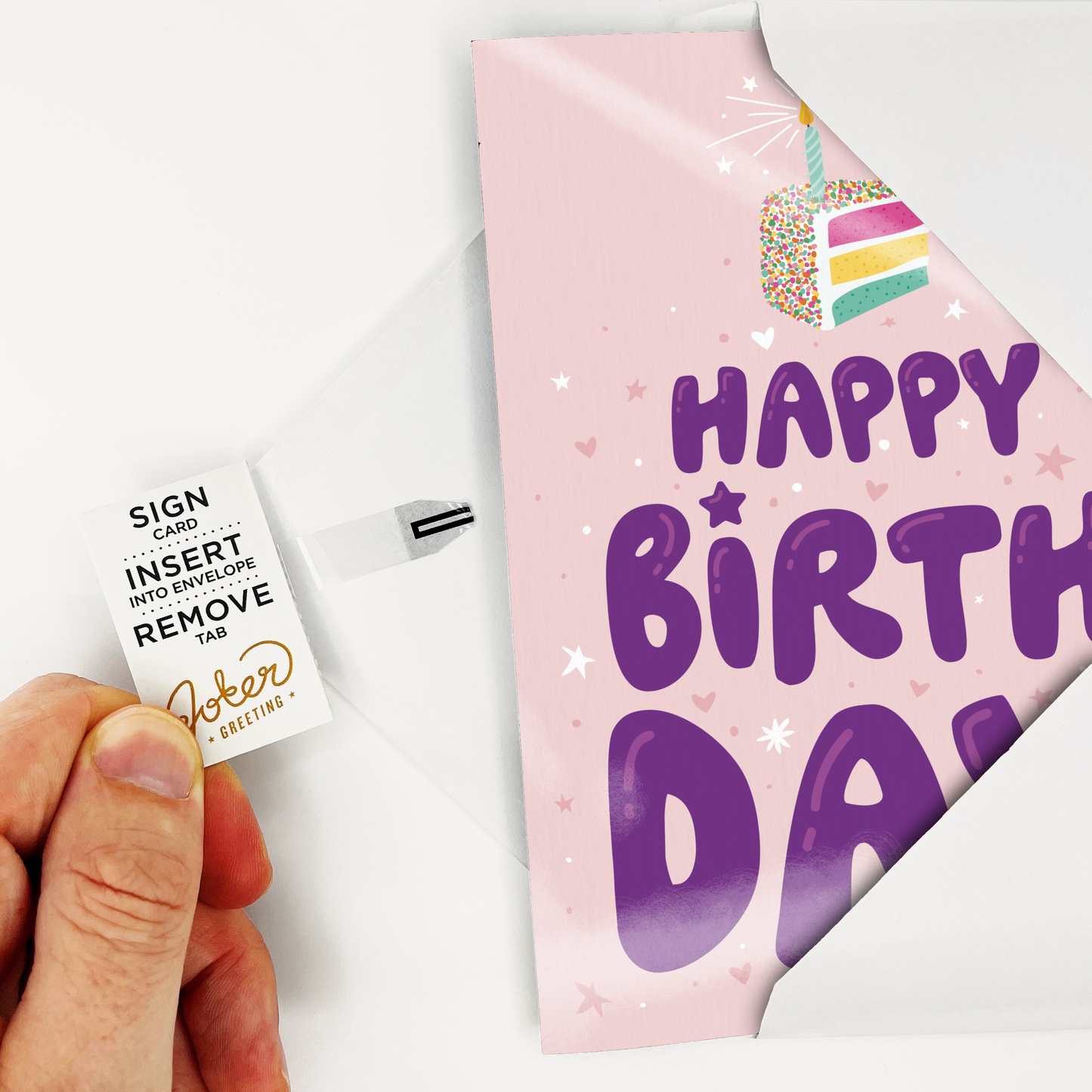 Endless Birthday Cake Card with Glitter