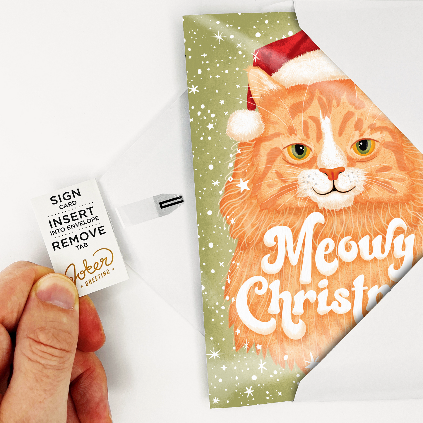 Endless Meowy Christmas Card with Glitter