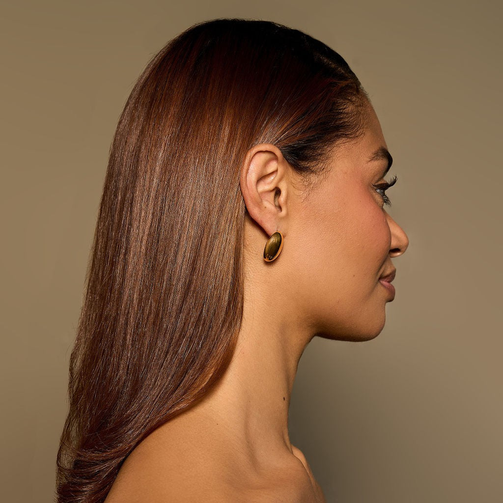 Luxe Oval Stud Earrings