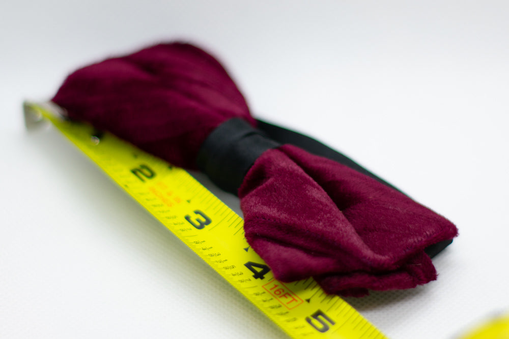 Velvet Maroon Bowtie Adjustable Formal Wedding Party Necktie Bow Tie Tuxedo