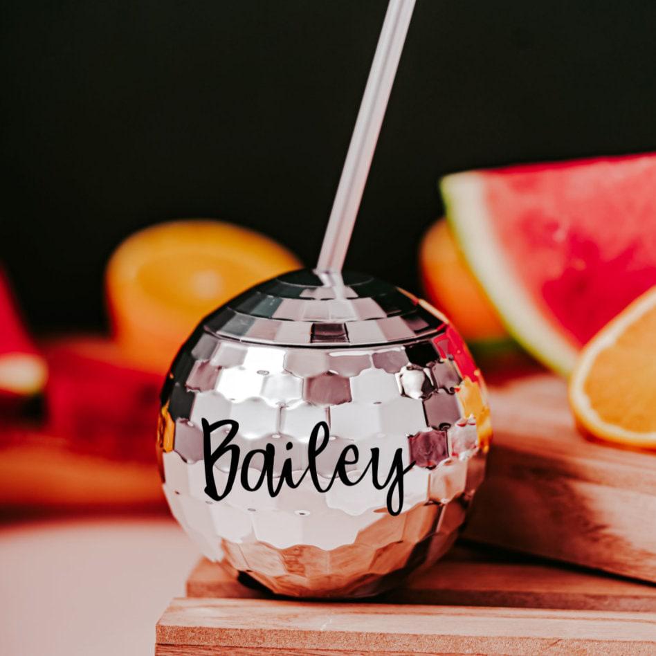 Disco Ball Bridal Party Personalized Tumbler