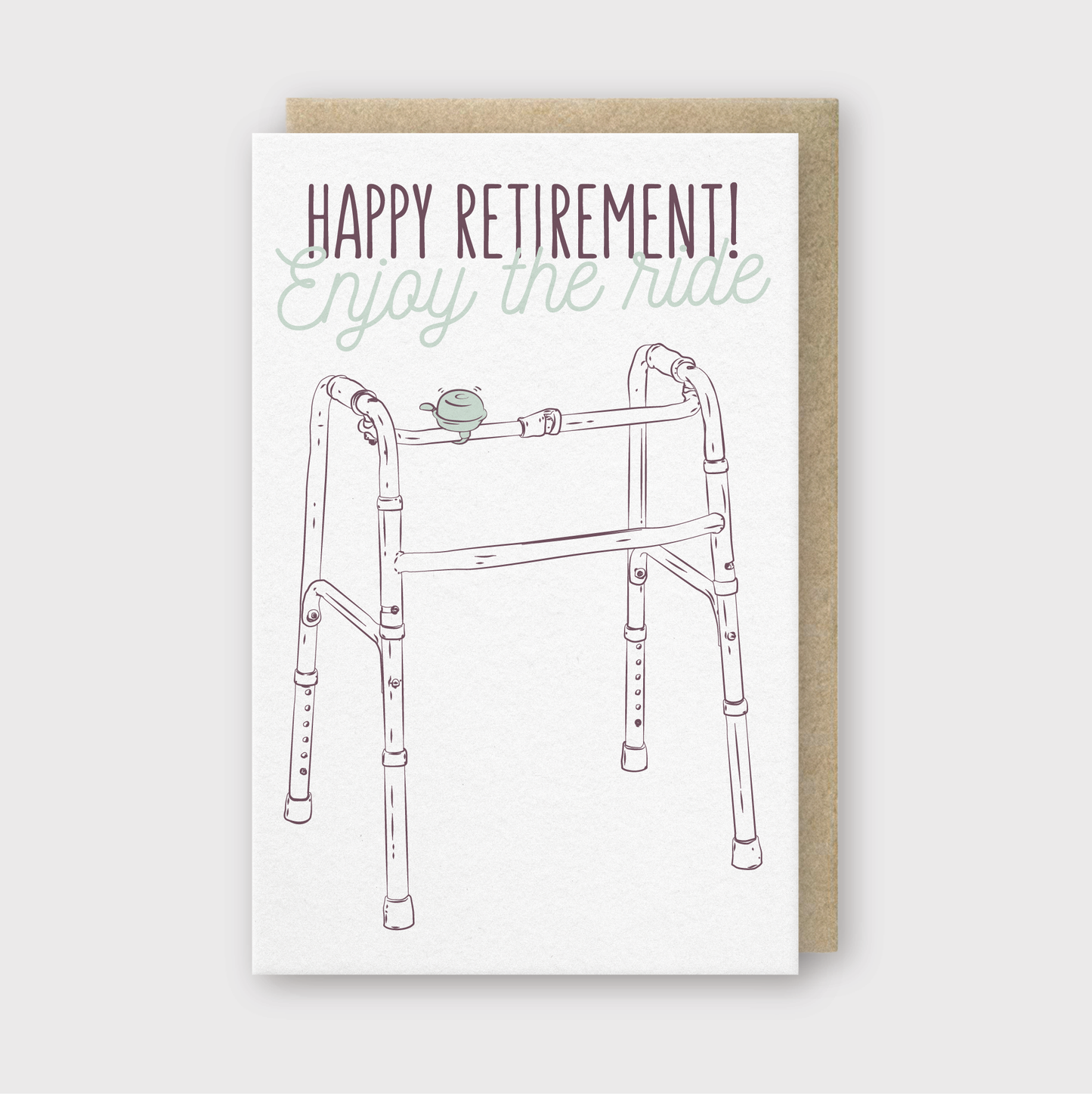 Retirement Walker Greeting Card
