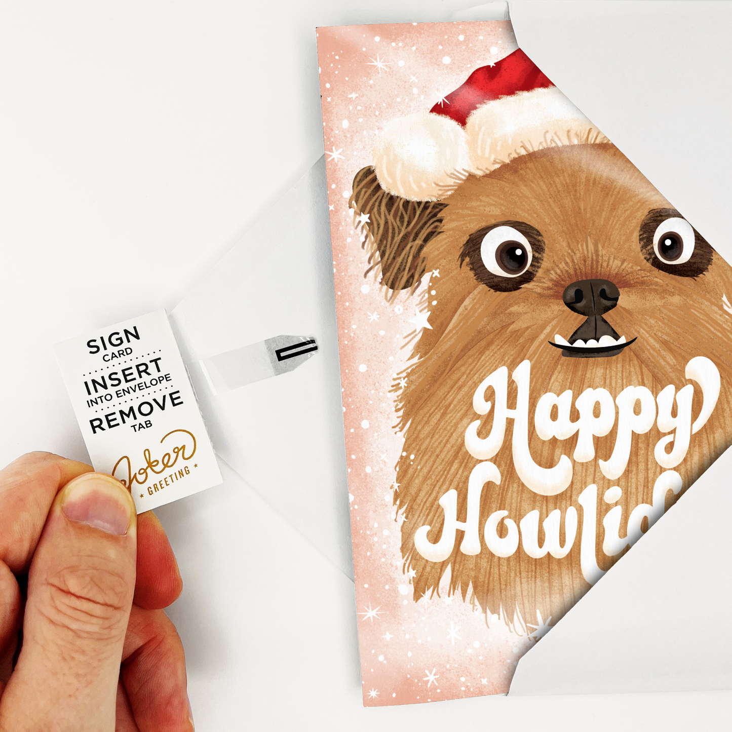 Endless Dog Christmas Card with Glitter