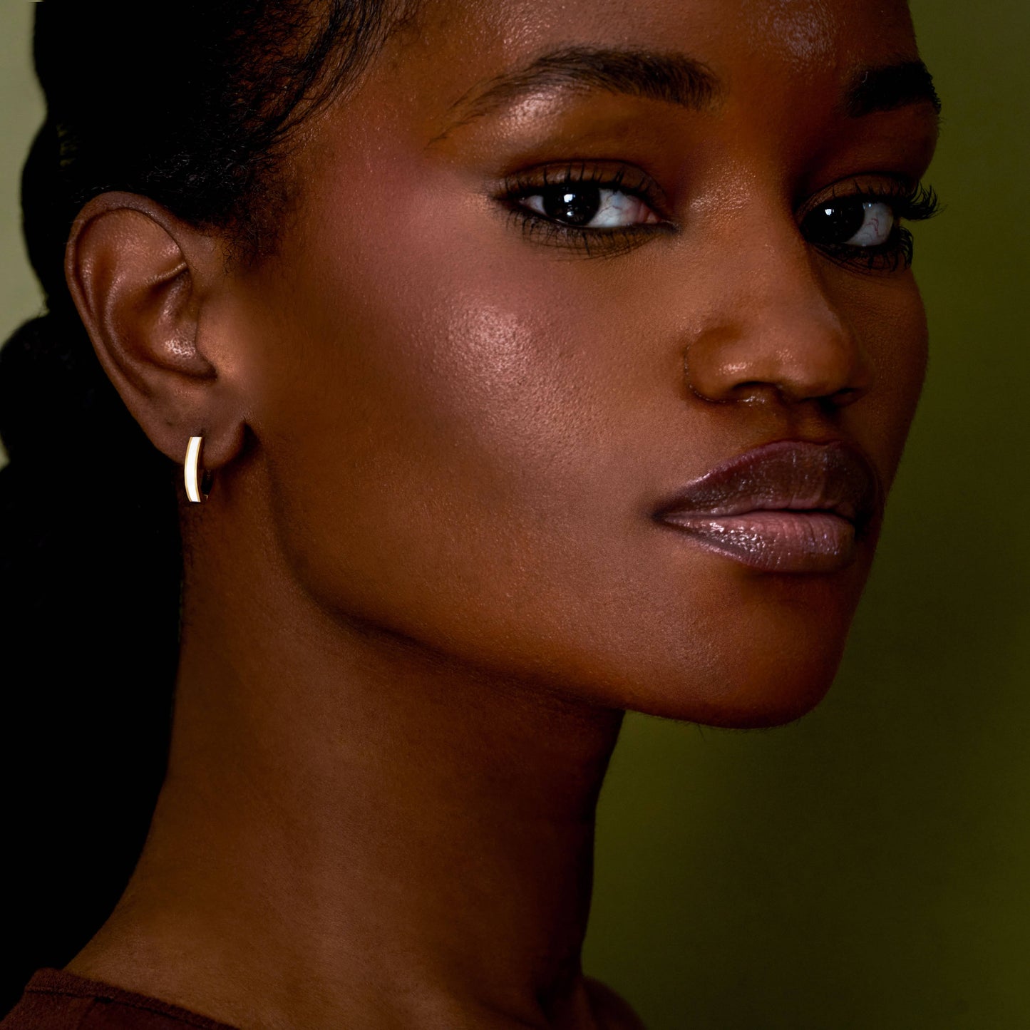 Enamel Hoop Earrings