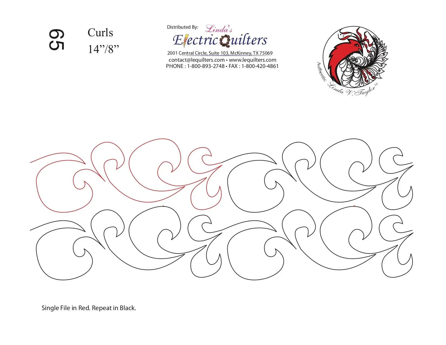 065 Curls Pantograph by Linda V. Taylor