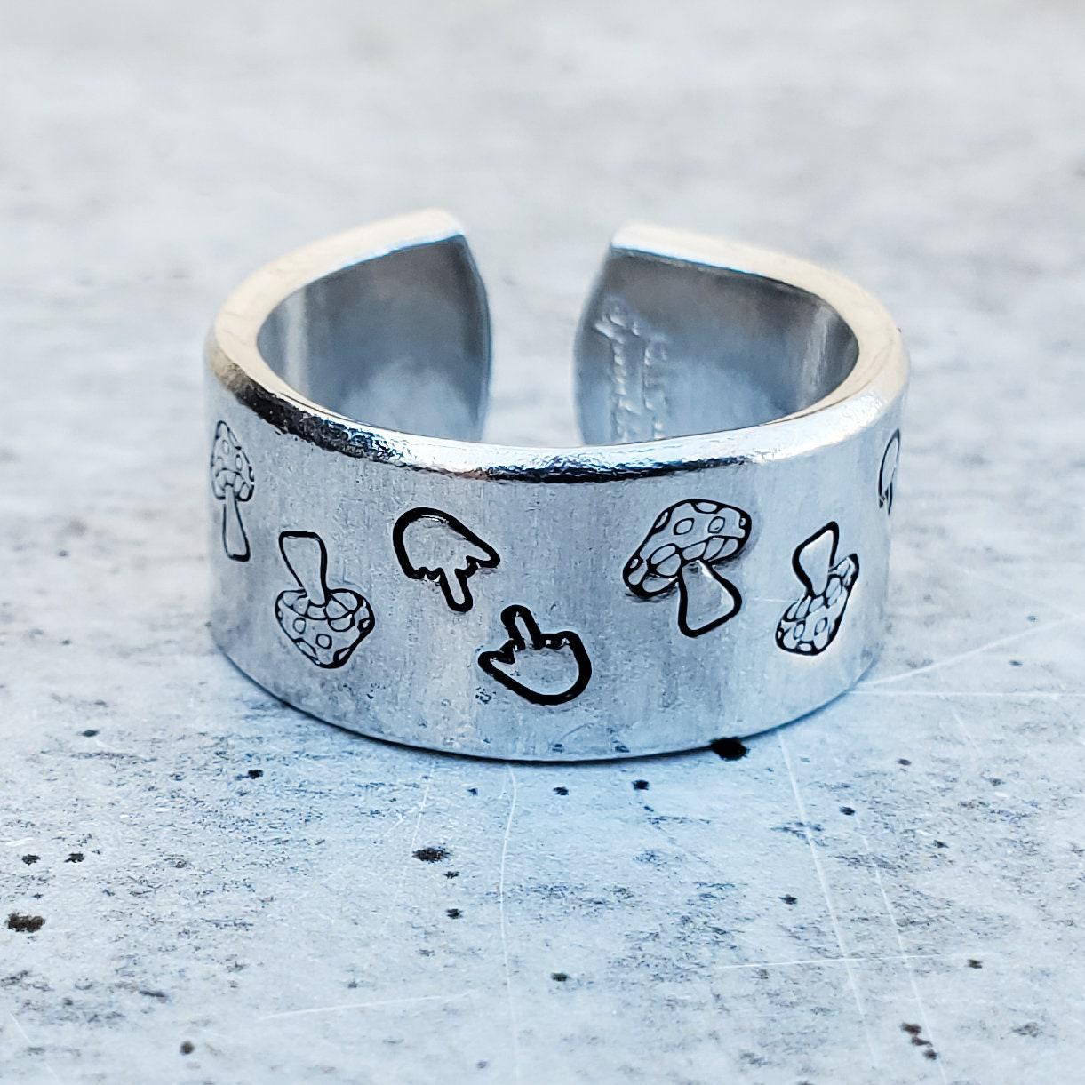 Middle Finger Mushroom Ring