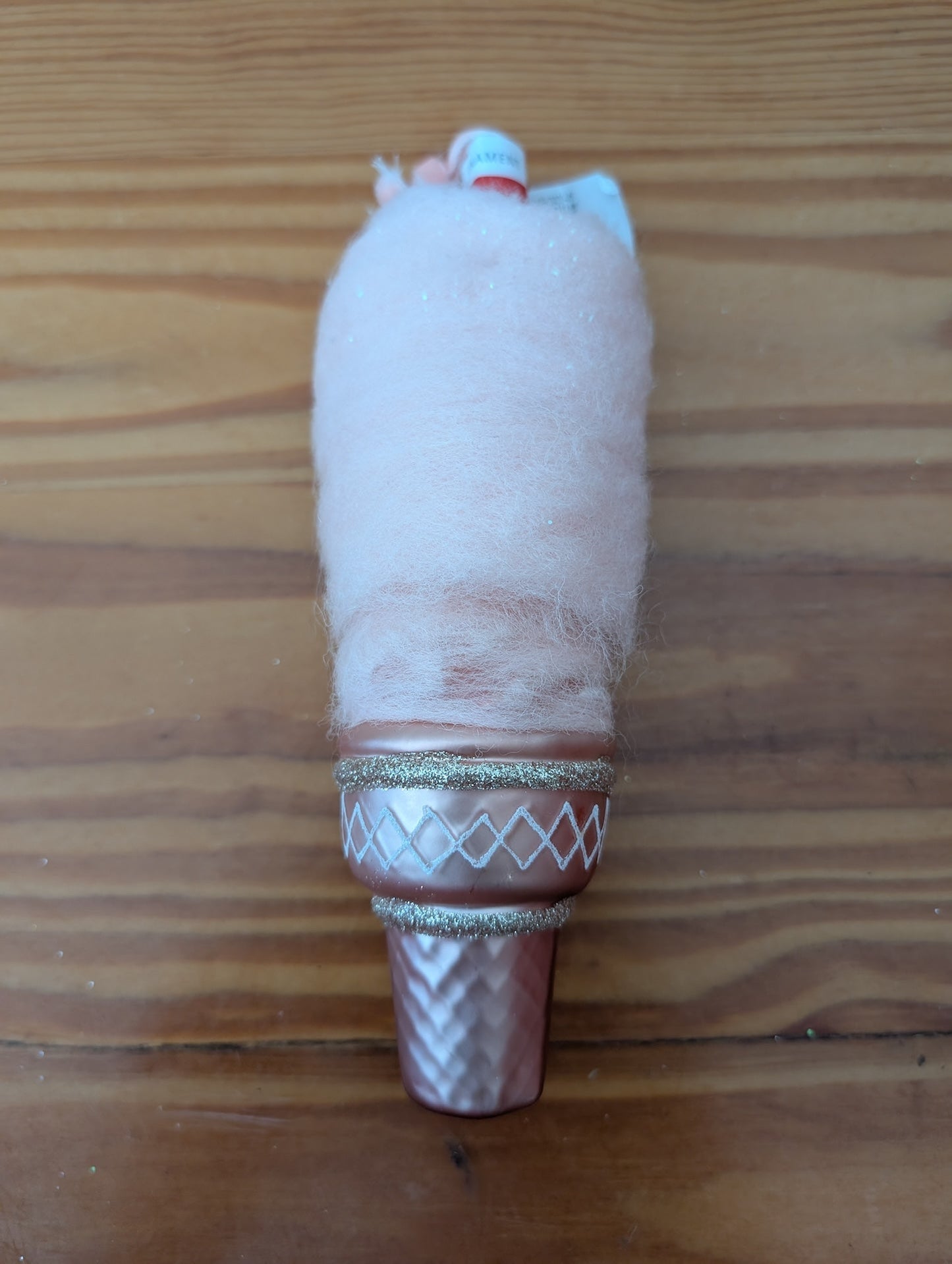 Cotton Candy Ornament from Unknown - Ornaments (Glass, Fiber Ornament, Novelty, Food-themed, Whimsical, Pink, Silver)