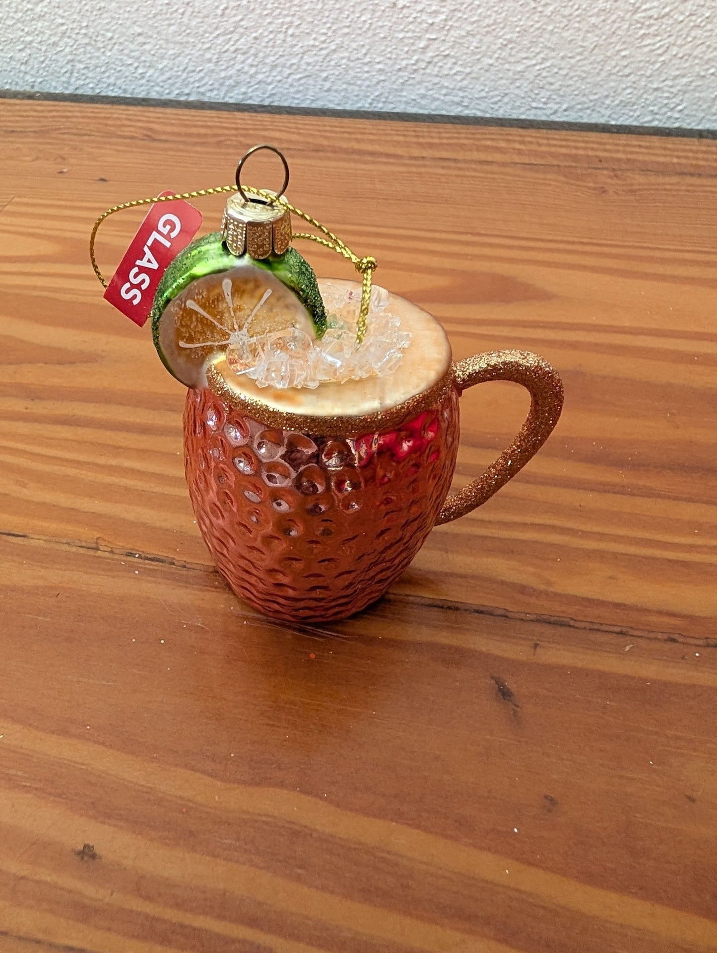 Moscow Mule Ornament from Unknown - Ornaments (Glass Ornament, Novelty, Modern, Copper, Green, White)