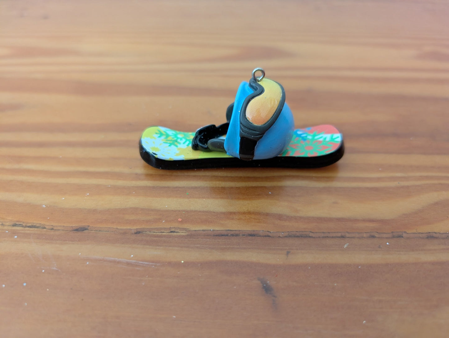 Snowboard Ornament from Unknown - Ornaments (Resin or Plastic Ornament, Sports-themed, Blue, Yellow, Green)
