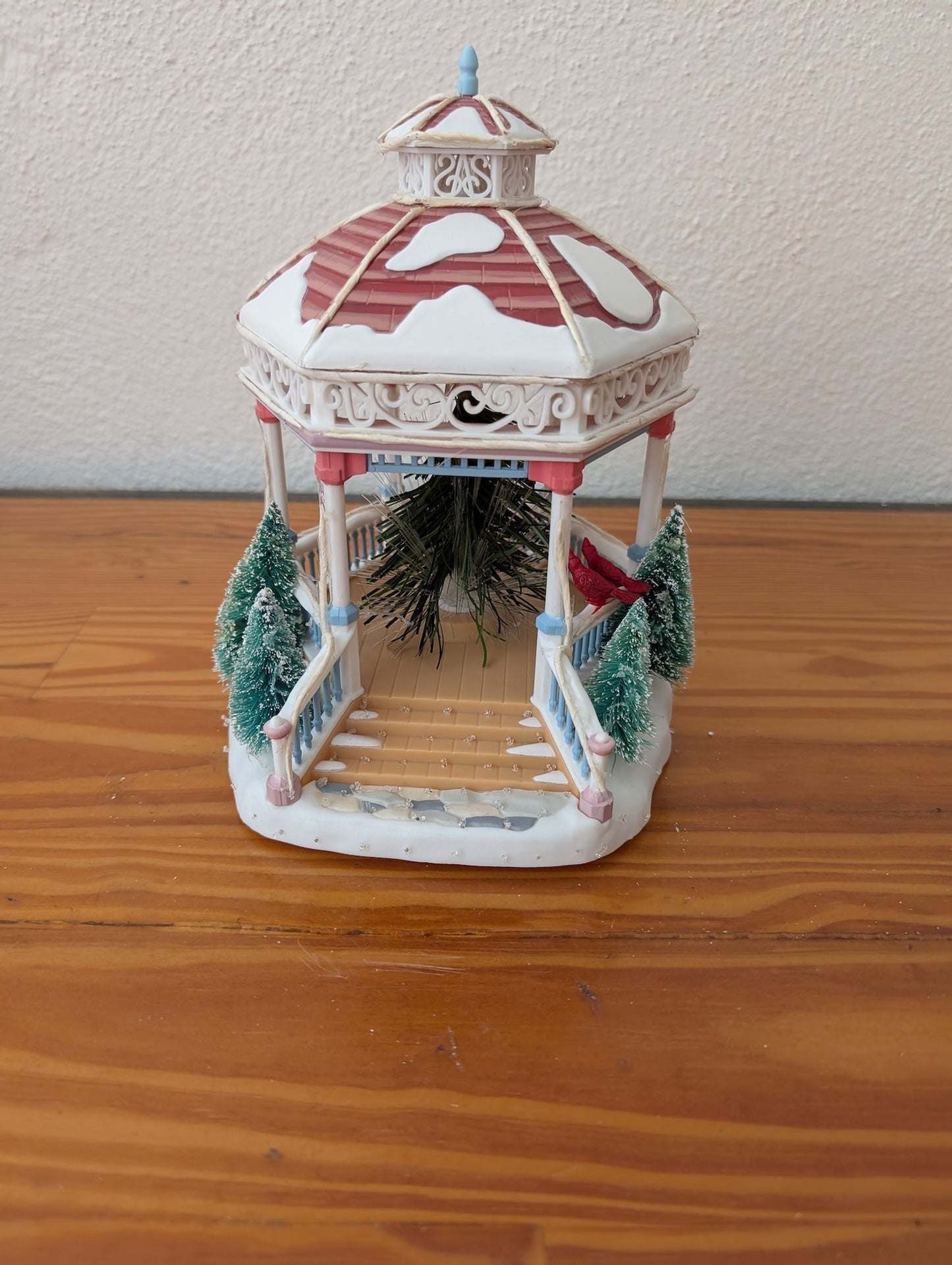 Christmas Village Gazebo from Unknown - Holiday Decor (Ceramic or Resin Decor / Village Piece, Traditional, Victorian, White, Red, Green)