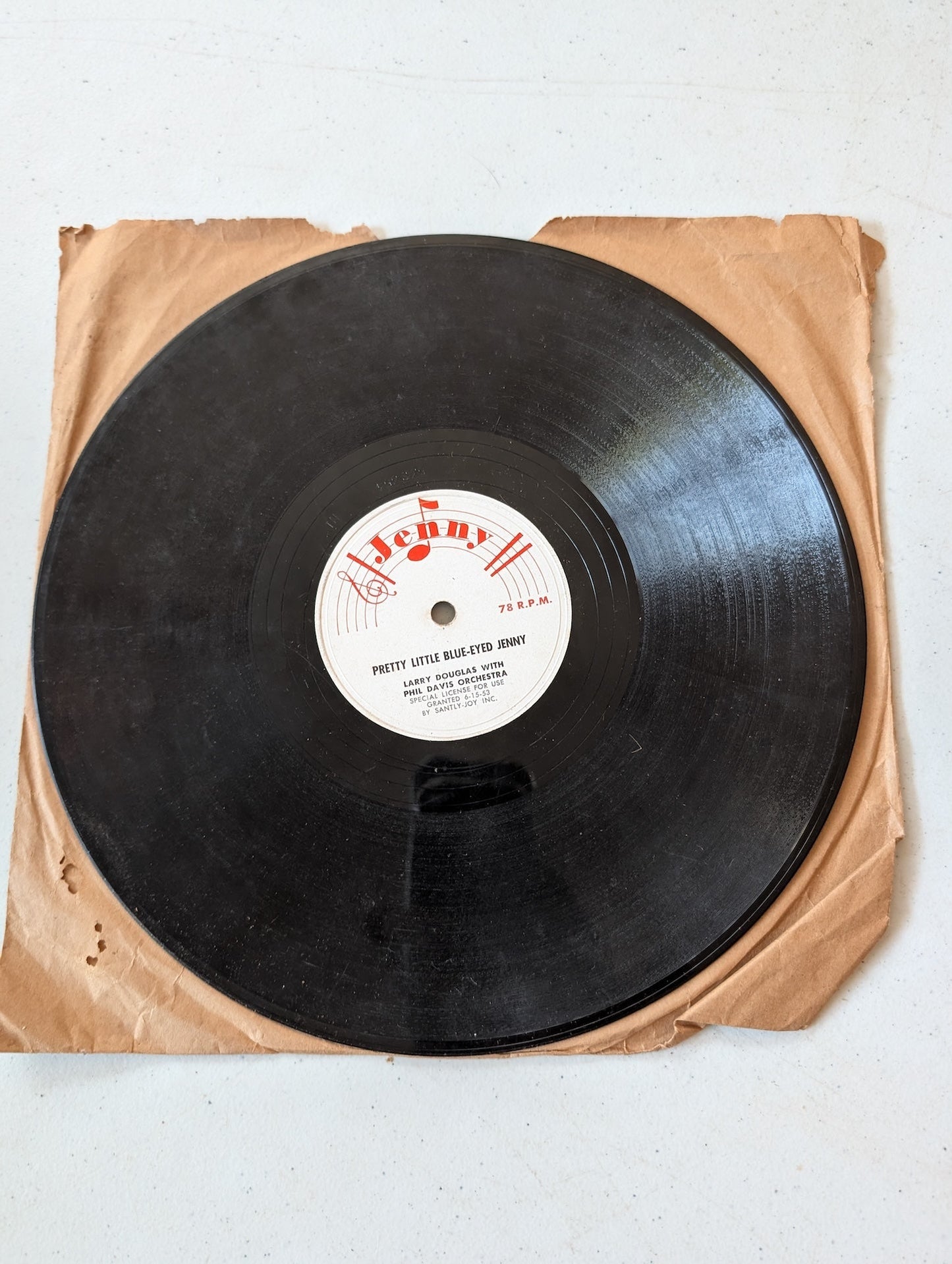 LARRY DOUGLAS PHIL DAVIS Pretty Little Blue Eyed Jenny / JENNY 78rpm