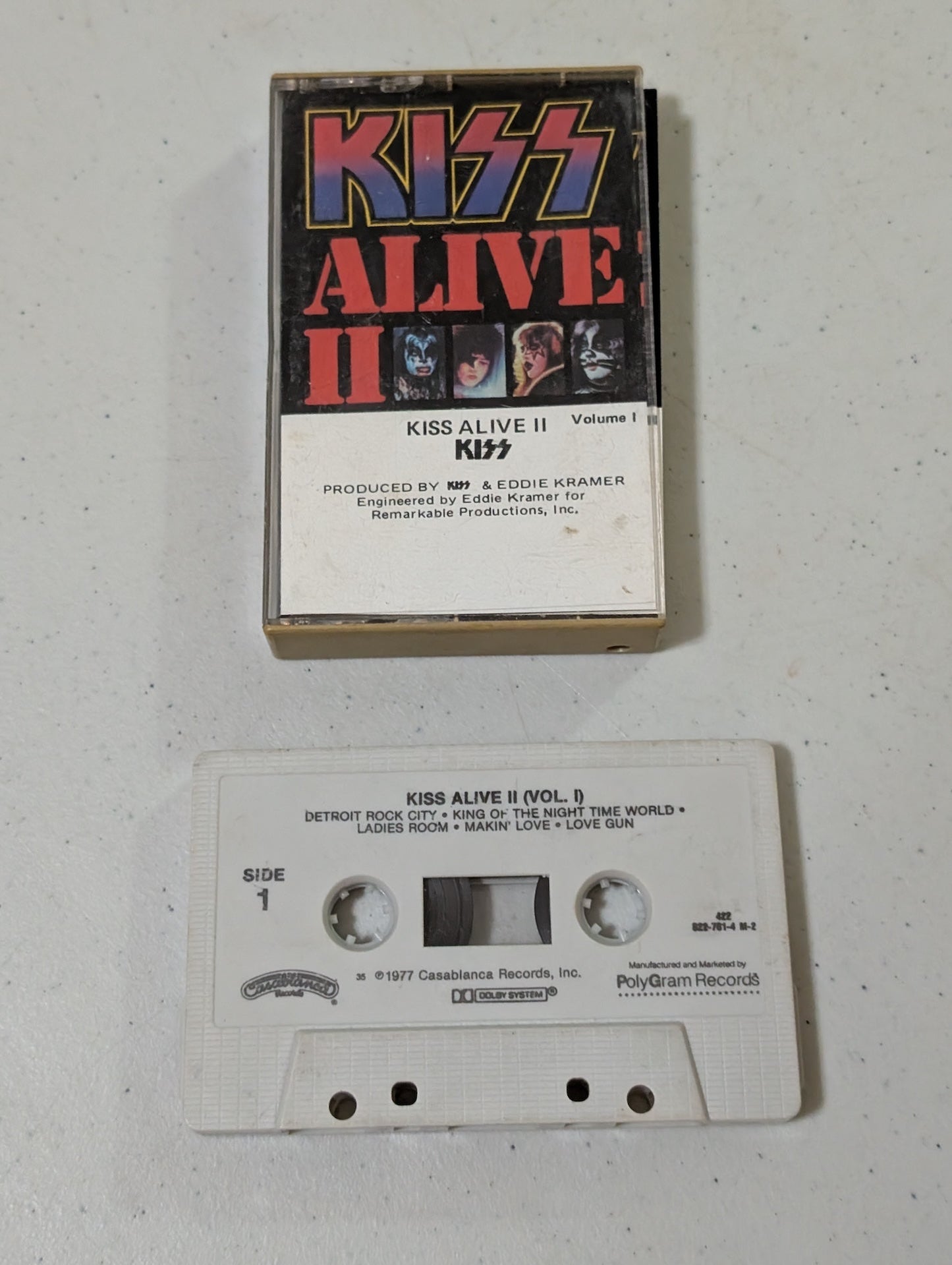 Kiss Alive II Volume 1 Cassette, 1977, Rock and Roll!(Cassette, vintage, out of print)