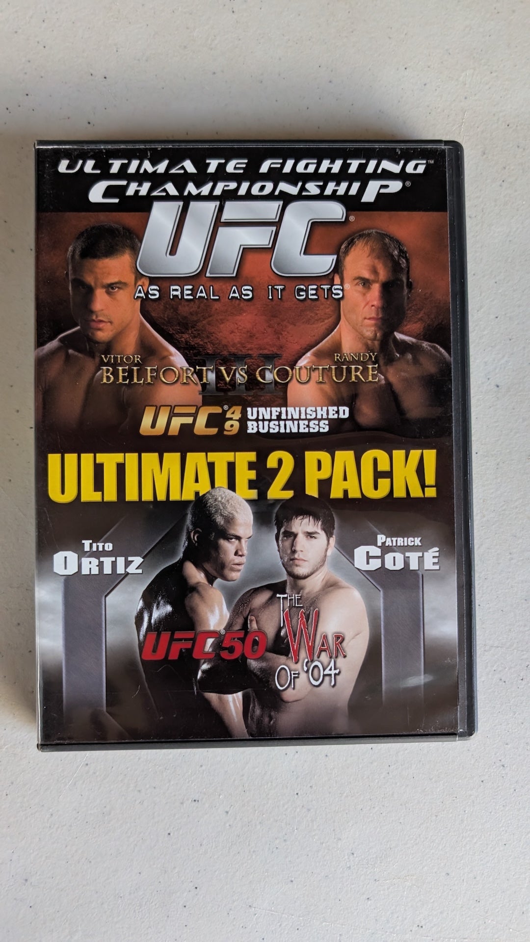 UFC 49 & 50: Ultimate 2 Pack (DVD, 2004, Not Rated) Vitor Belfort, Randy Couture, Tito Ortiz, Patrick Côté