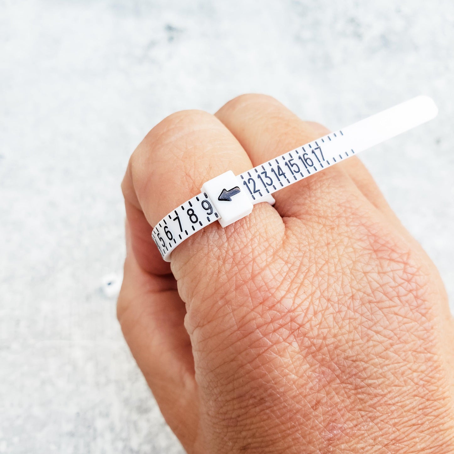 Reusable Plastic Ring Sizing Tool
