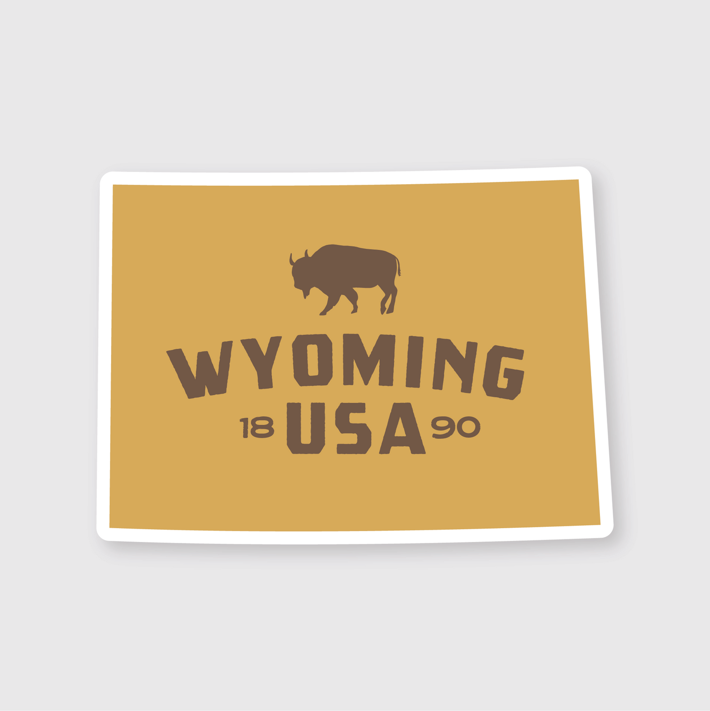 Wyoming Simple State Sticker