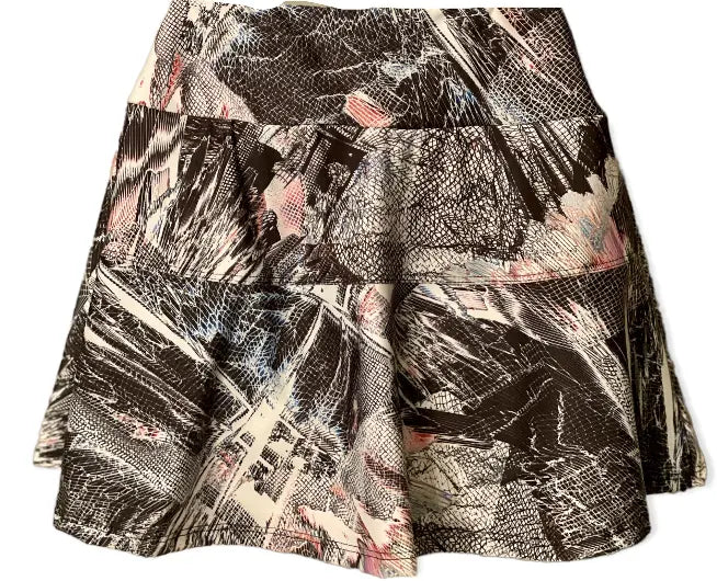 Nola Modern Mesh Print Court Skirt