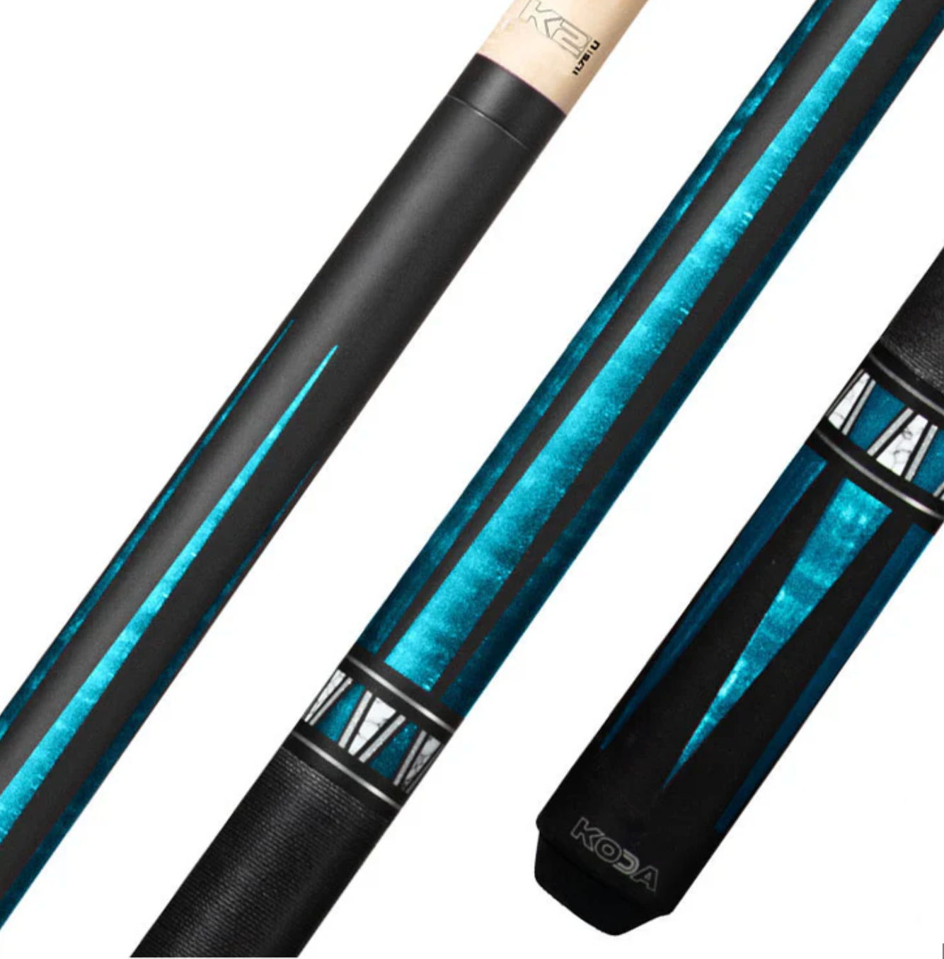 K2 Cue Matte Curly Point Design W/Black Irish Linen Wrap