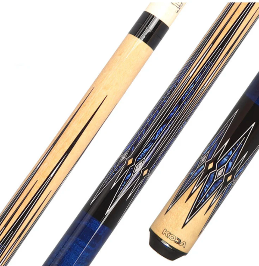 K2 Cue Gloss Birdeye Blue/Black Points, Wrapless