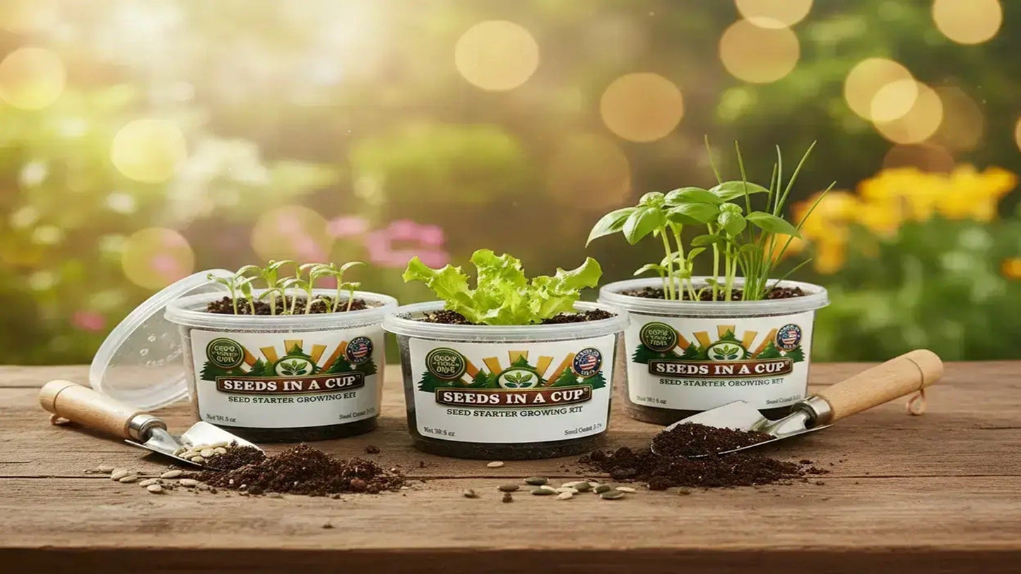 Rhubarb Grow Kit | Grow Perennial Pie Plant from Seed | Seeds In A Cup®