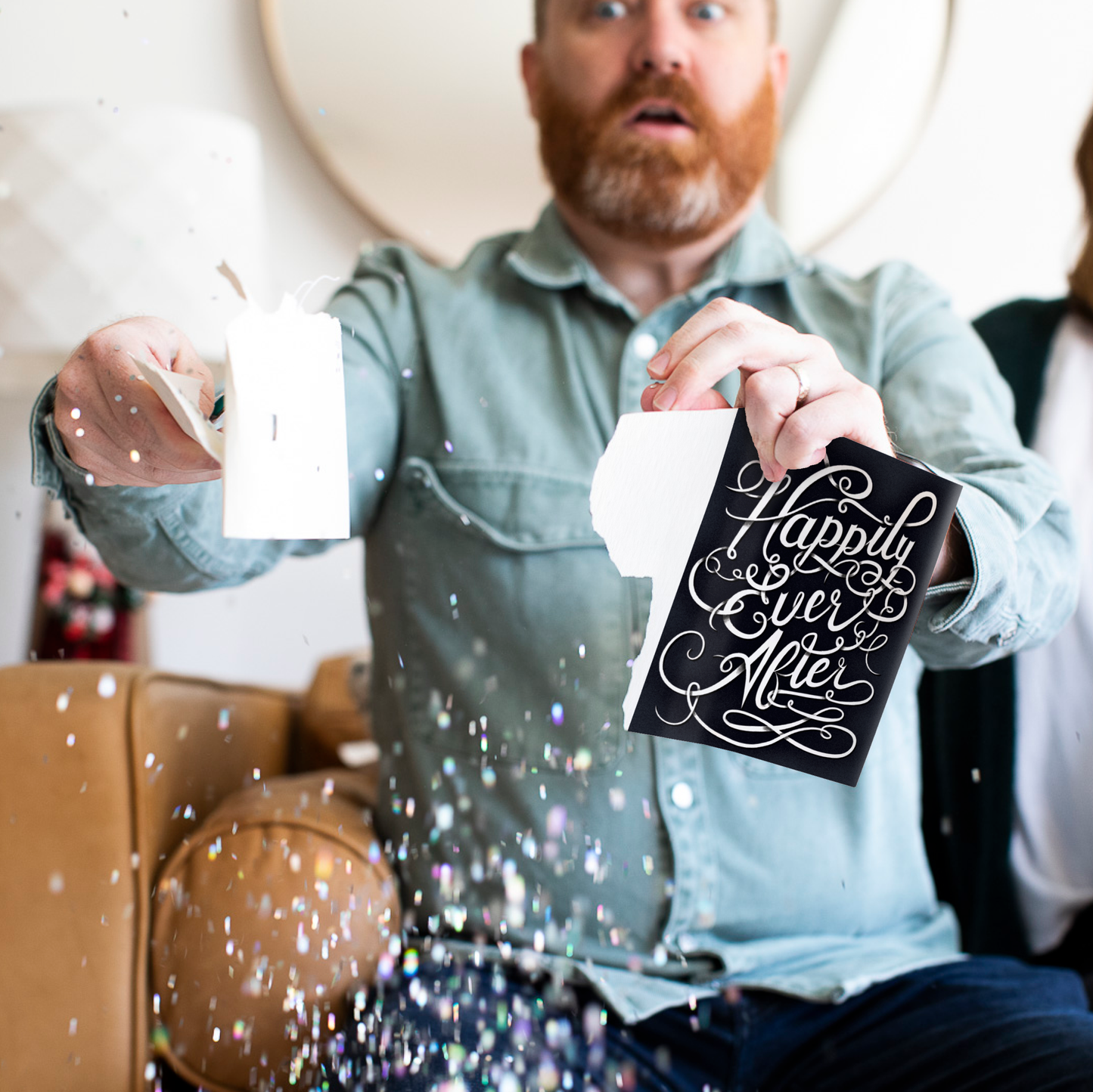Endless Off-tune Wedding Card with Glitter