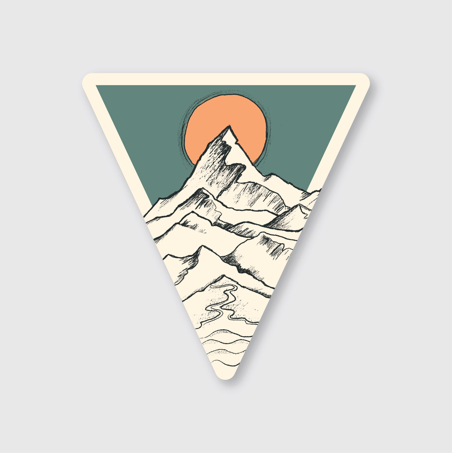 Tri Mountain Sketch Sticker