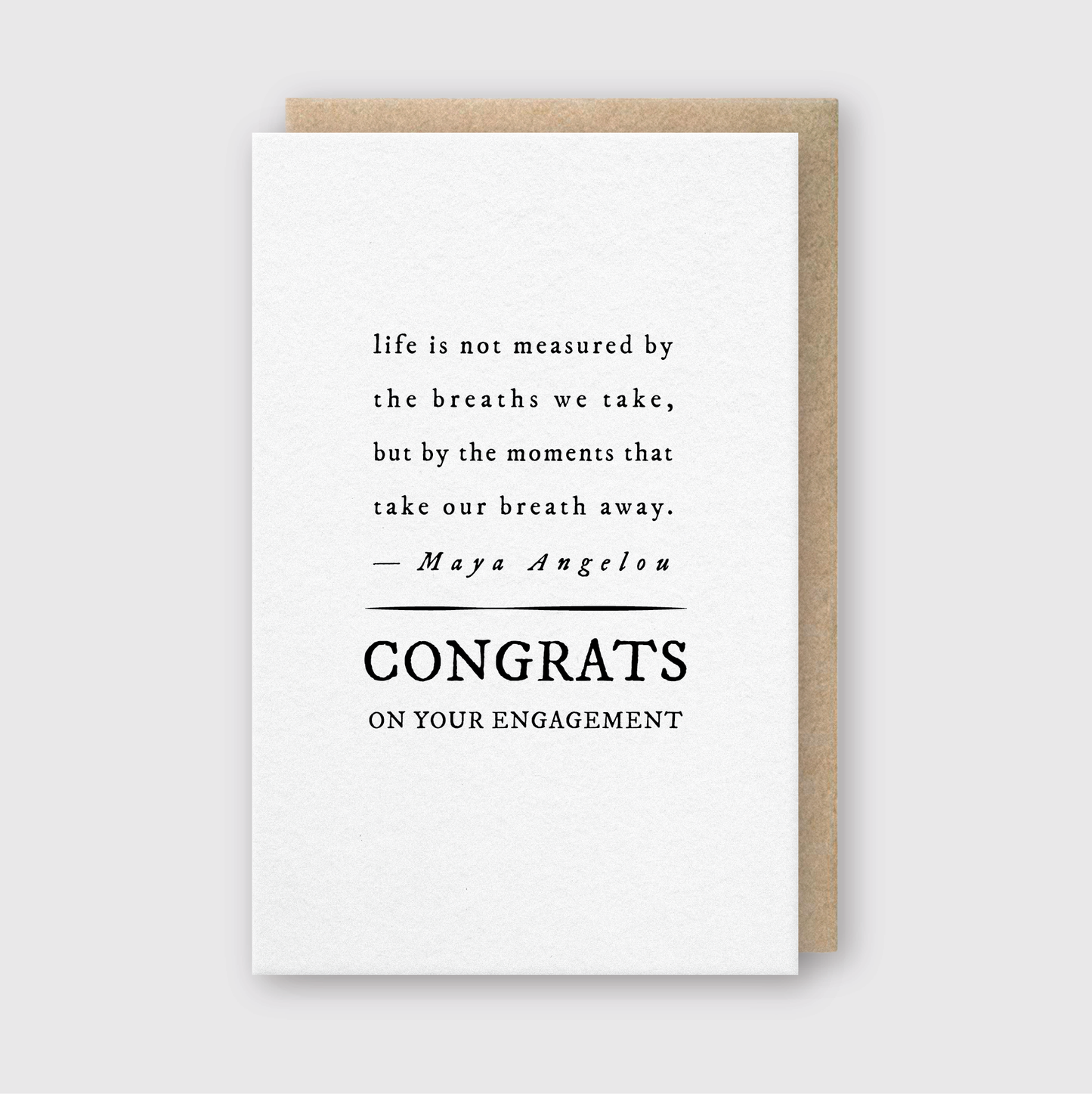 Congrats Engagement Quote Greeting Card