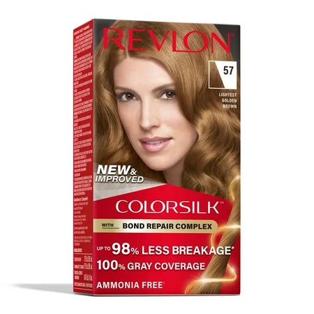 Revlon Colorsilk Beautiful Color Permanent Hair Color 57 Lightest Golden Brown