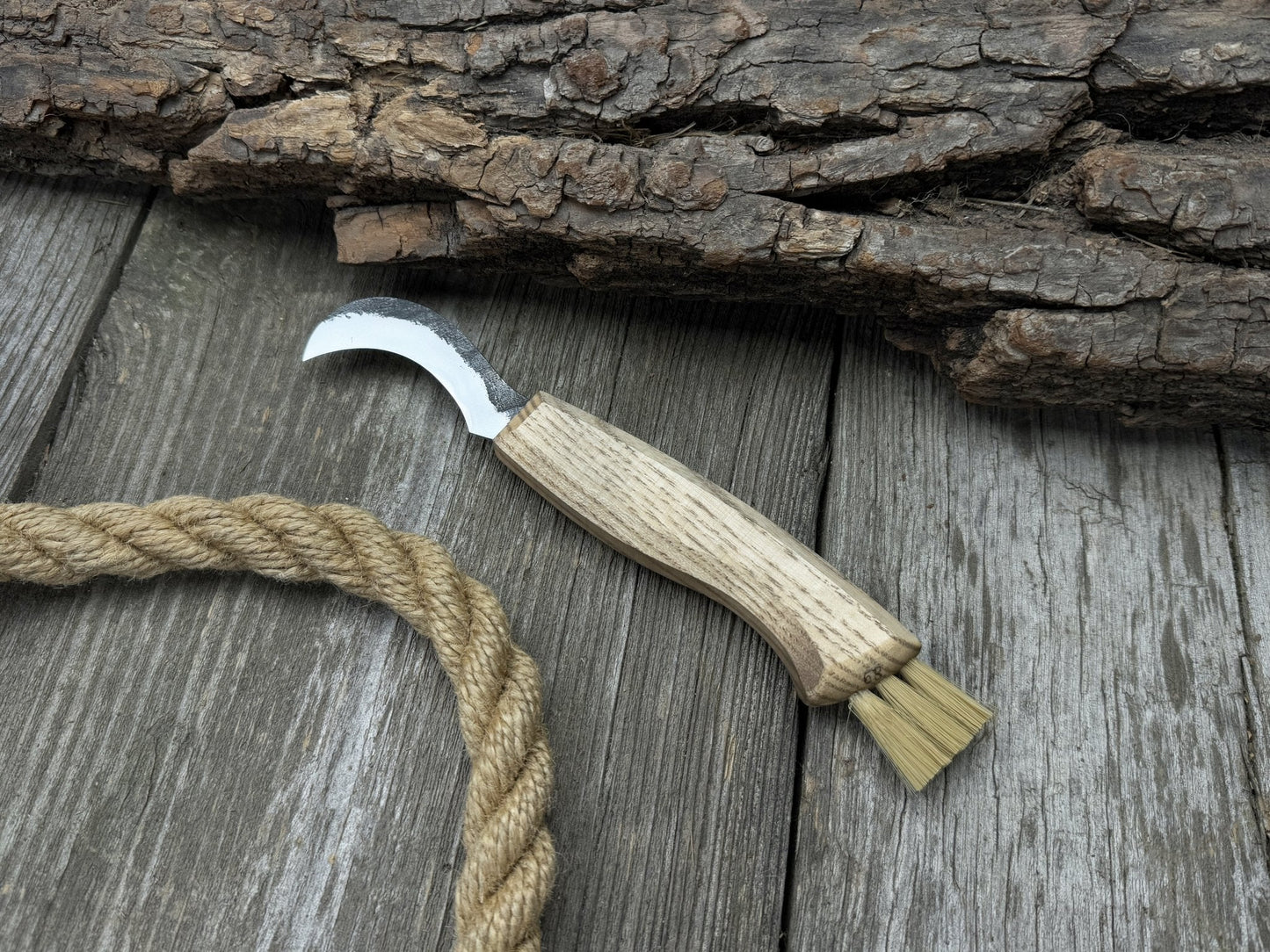 Forged Mushroom Knife with Brush, 6.5 cm (2.56 inches)