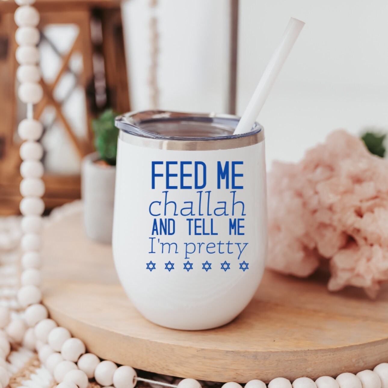 Feed Me Challah Insulated Wine Tumbler
