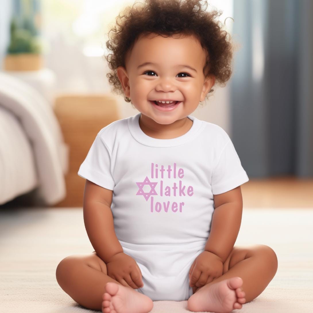 Little Latke Lover Chanukah Baby Bodysuit or Toddler Tee Shirt