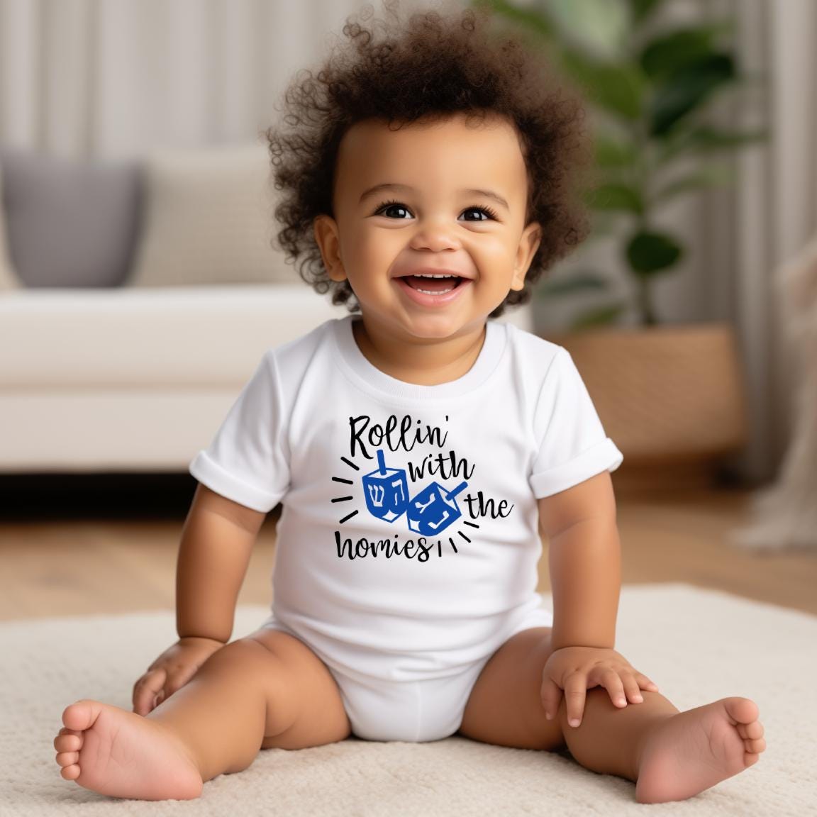 Rollin' with the Homies Chanukah Baby Bodysuit or Toddler Tee