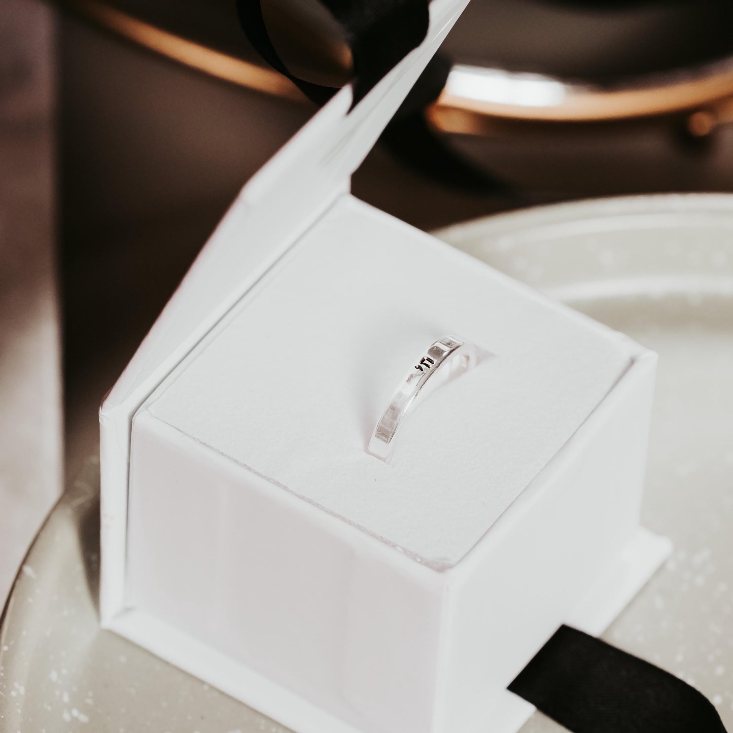 Chai Silver or Gold Dainty Disc Ring