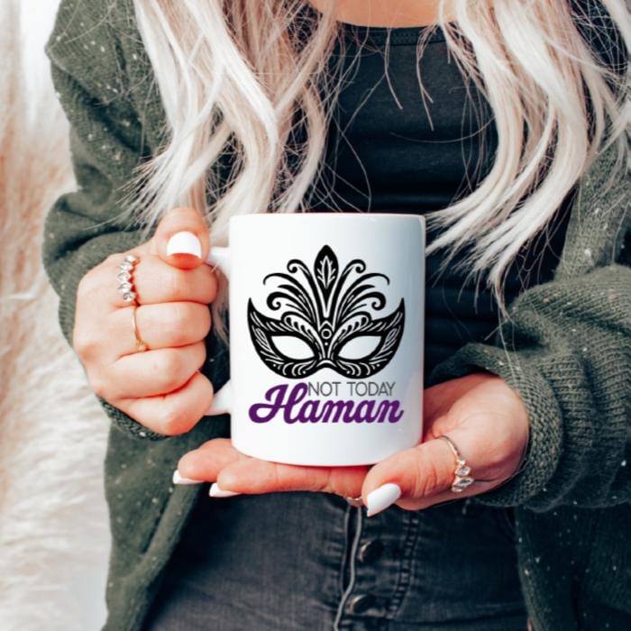 Not Today Haman Jewish Coffee Mug for Purim