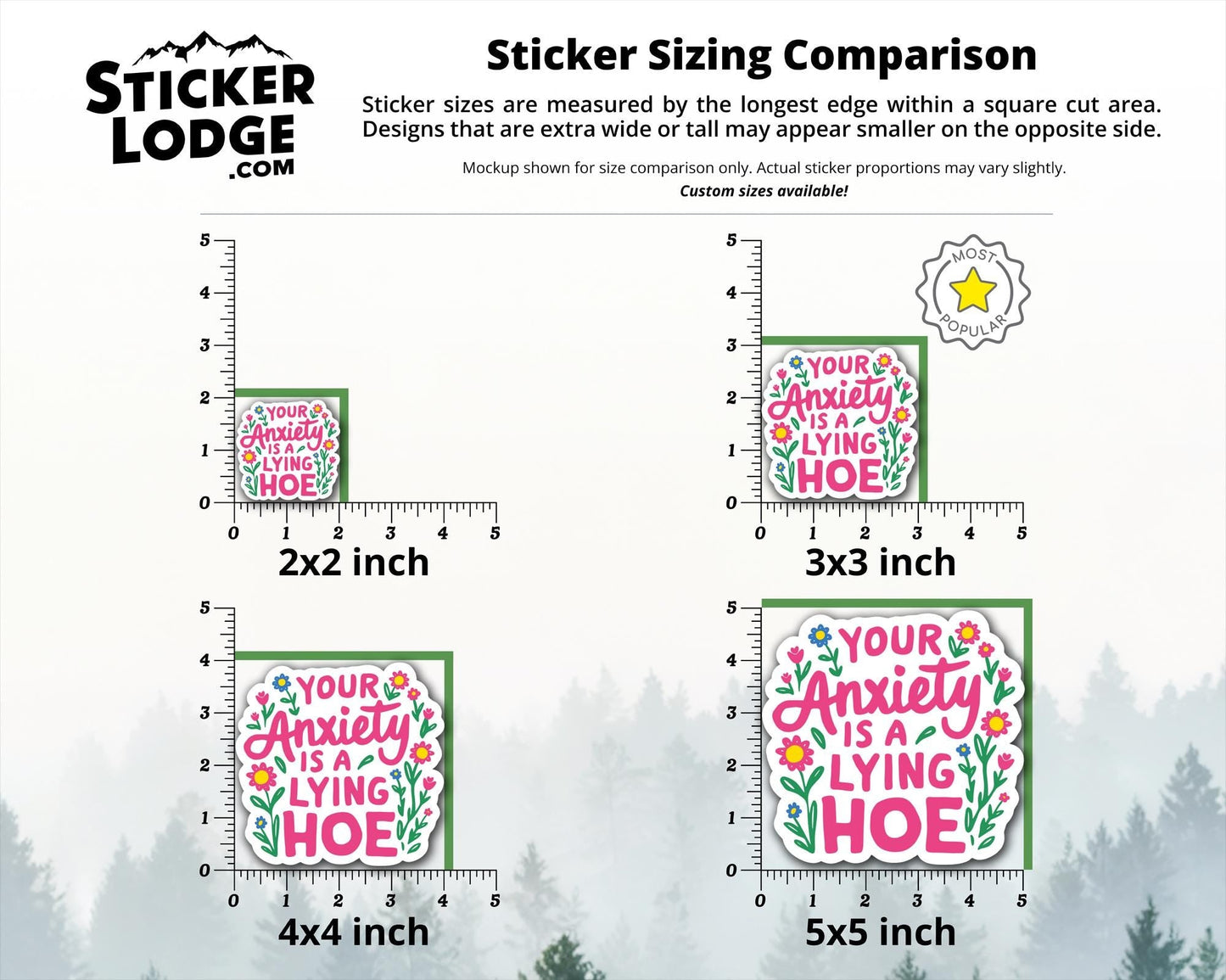 Your Anxiety Is A Lying Hoe Vinyl Sticker