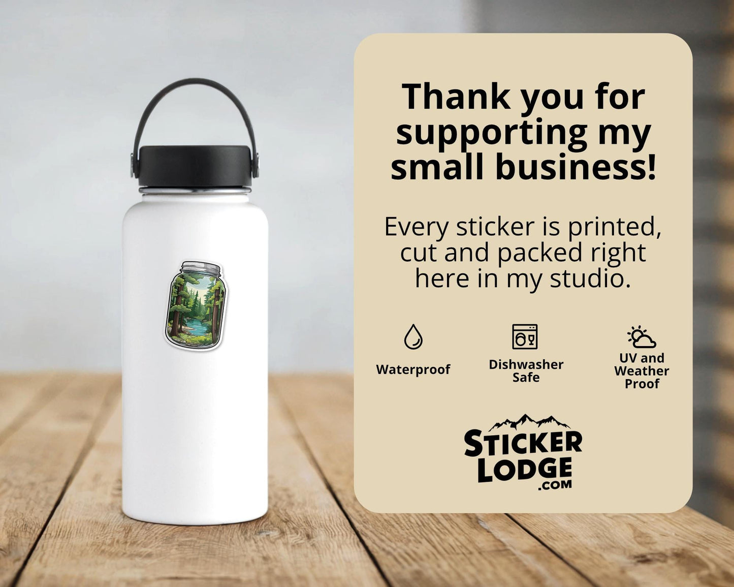 Nature in a Jar Vinyl Sticker
